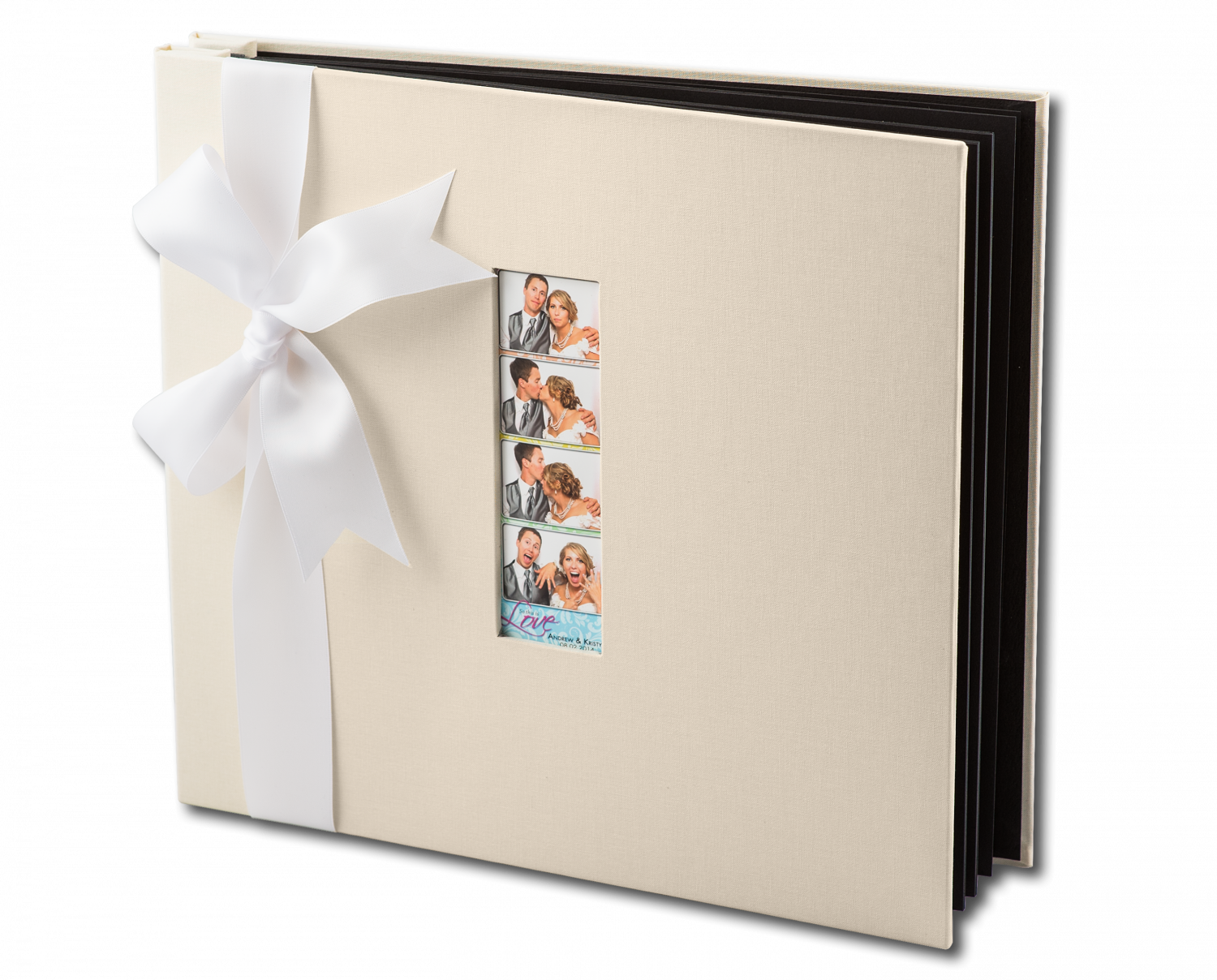 Enclosed Photo Booth Rental | Guest-Book-Album-IvoryLinen-clipped.png