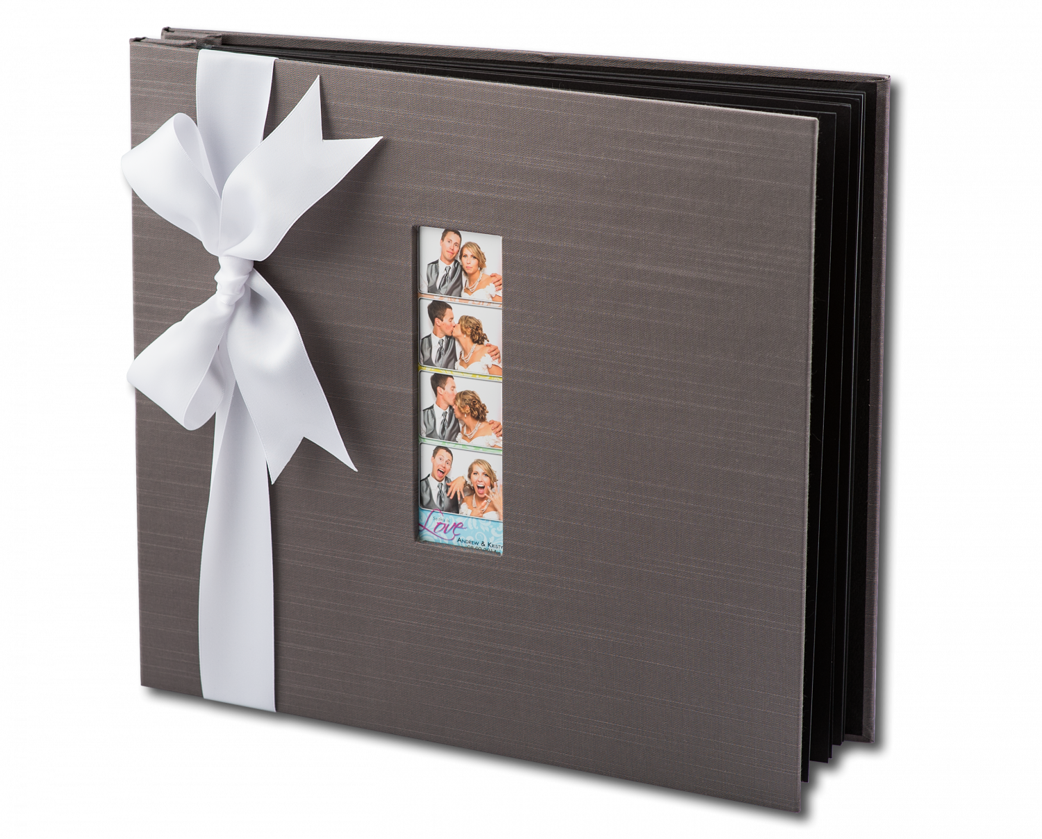 Enclosed Photo Booth Rental | Guest-Book-Album-TaupeSatin-clipped.png