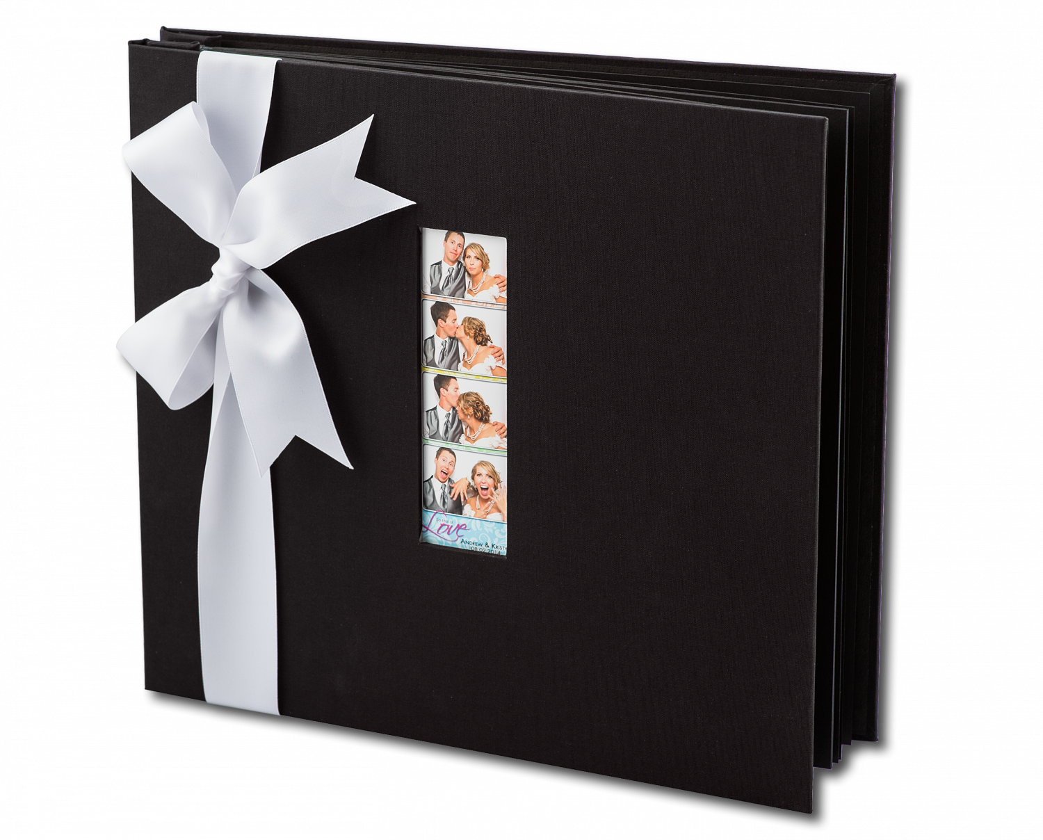 Enclosed Photo Booth Rental | Guest-Book-Album-BlackLinen-clipped.png