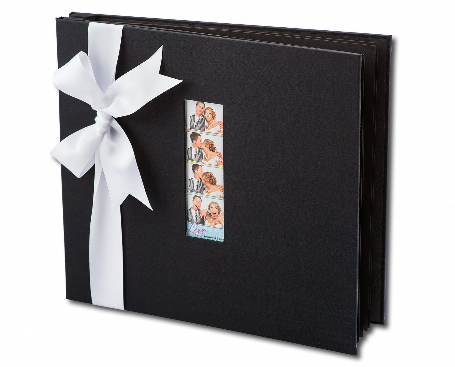 Enclosed Photo Booth Rental | Guest-Book-Album-OnyxSatin-clipped.png